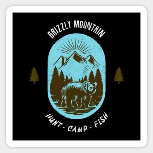 Grizzly Mountain Hunt Camp Fish - Blue V2 Sticker